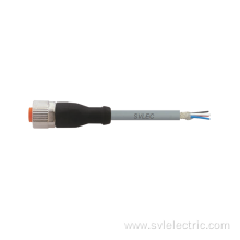 M12 female straight shielded connection cable